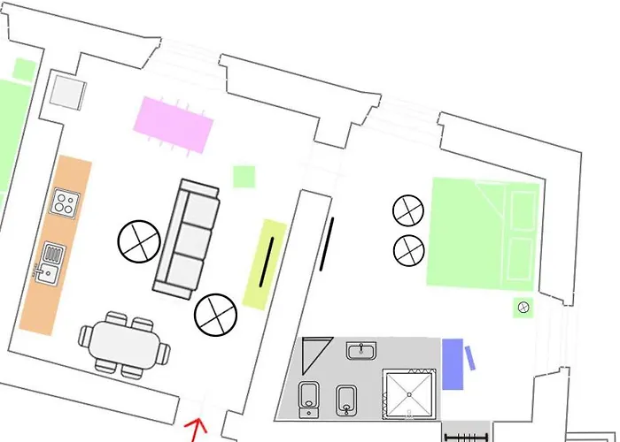 アパート 52cento Apts アレッツォ